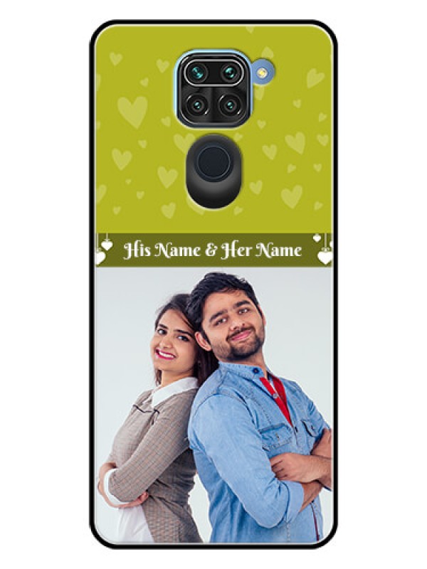 Custom Redmi Note 9 Custom Glass Phone Case  - You & Me Heart Design