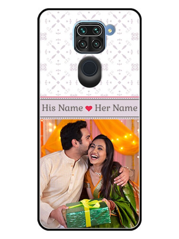 Custom Redmi Note 9 Custom Glass Mobile Case  - with Photo and Ethnic Design