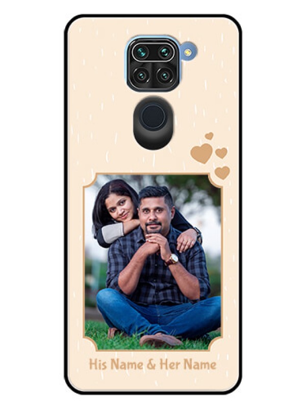 Custom Redmi Note 9 Custom Glass Phone Case  - with confetti love design 