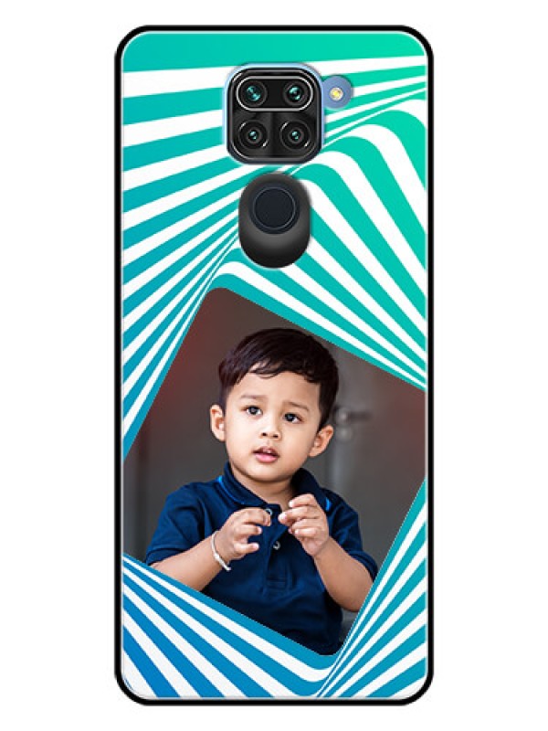 Custom Redmi Note 9 Personalized Glass Phone Case  - Abstract Spiral Design