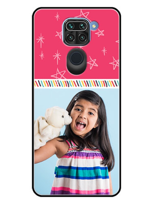 Custom Redmi Note 9 Personalized Glass Phone Case  - Line art design