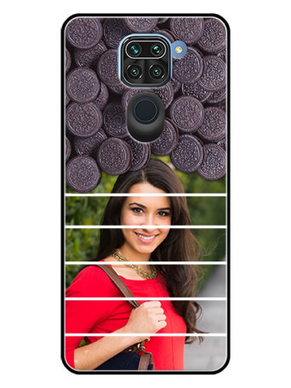Custom Redmi Note 9 Custom Glass Phone Case  - with Oreo Biscuit Design