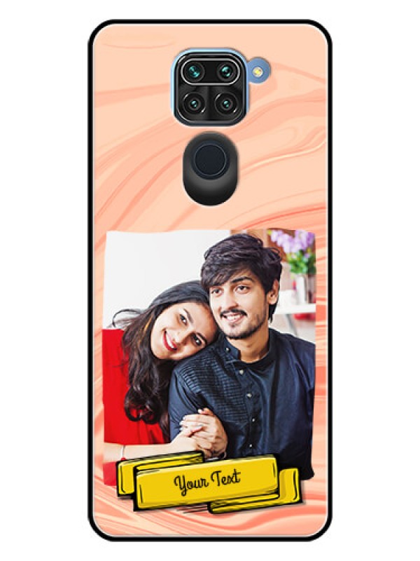 Custom Redmi Note 9 Personalized Glass Phone Case  - Marble Texture Design