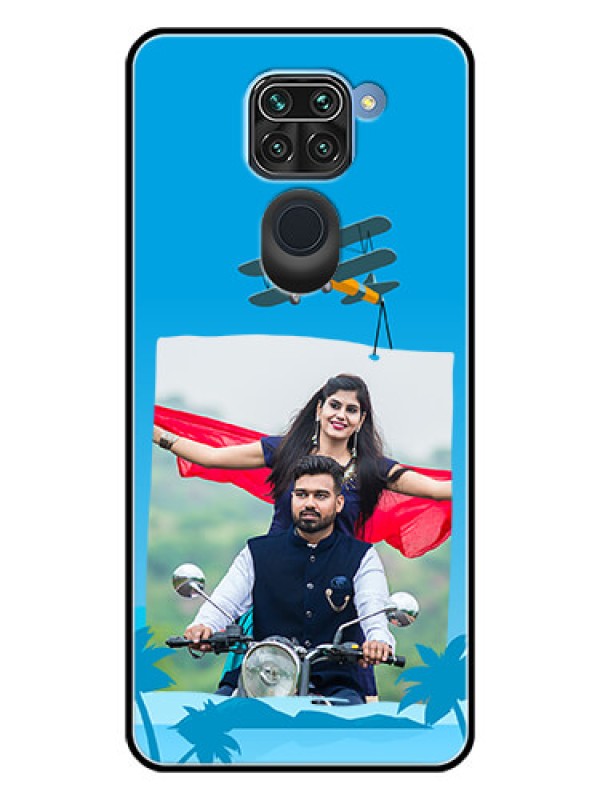 Custom Redmi Note 9 Custom Glass Mobile Case  - Traveller Design 