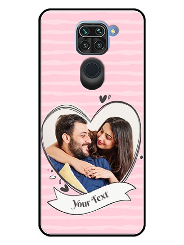 Custom Redmi Note 9 Custom Glass Phone Case  - Vintage Heart Design