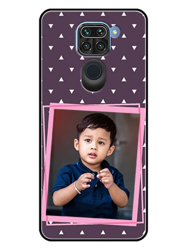Custom Redmi Note 9 Custom Glass Mobile Case  - Triangle Pattern Dotted Design