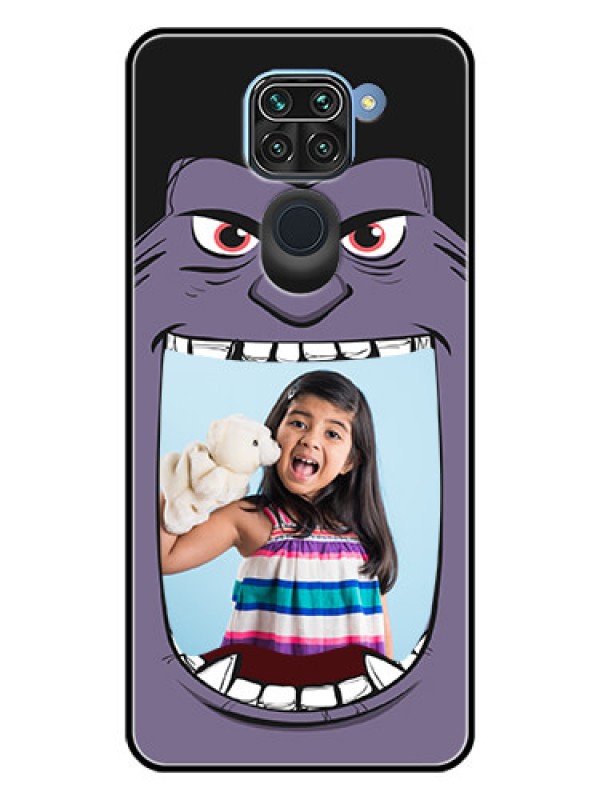Custom Redmi Note 9 Custom Glass Phone Case  - Angry Monster Design