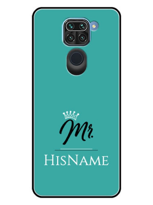 Custom Redmi Note 9 Custom Glass Phone Case Mr with Name
