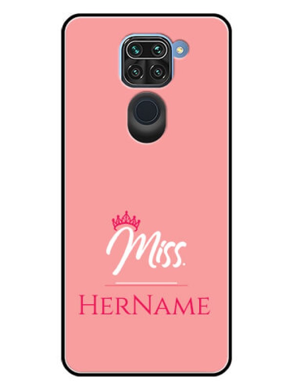 Custom Redmi Note 9 Custom Glass Phone Case Mrs with Name