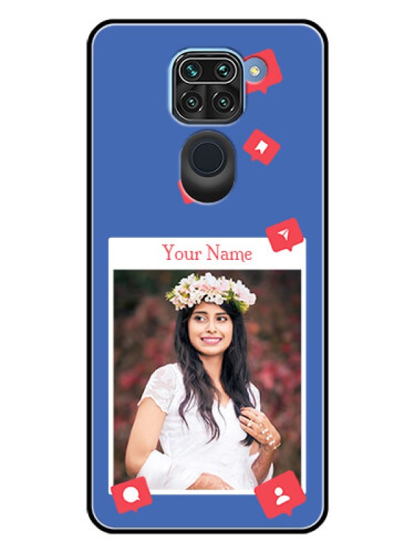 Custom Xiaomi Redmi Note 9 Custom Glass Phone Case - Like Share And Comment Design