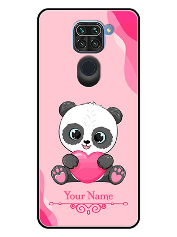 Custom Xiaomi Redmi Note 9 Custom Glass Mobile Case - Cute Panda Design