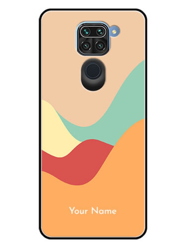 Custom Xiaomi Redmi Note 9 Personalized Glass Phone Case - Ocean Waves Multi-colour Design