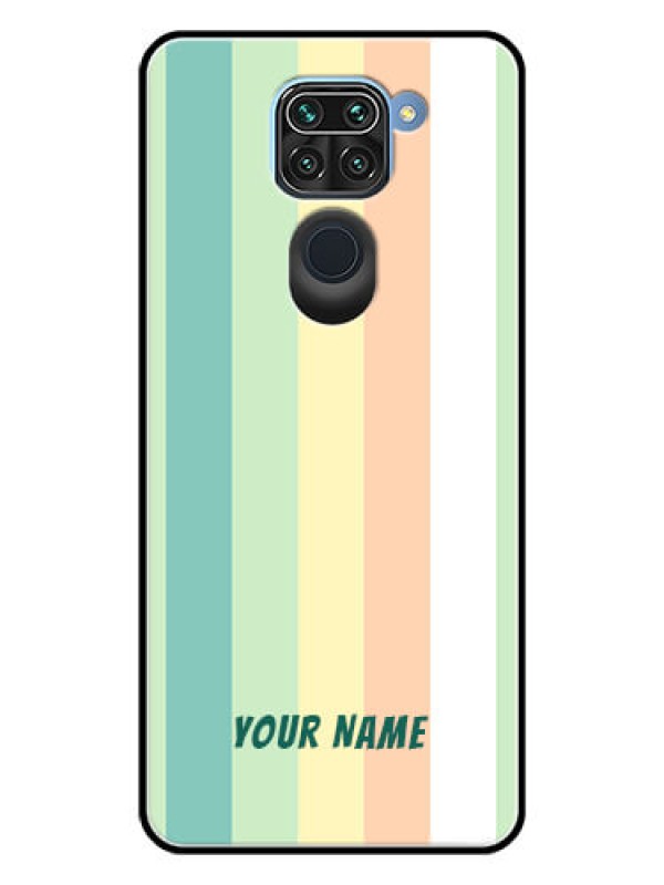 Custom Xiaomi Redmi Note 9 Photo Printing on Glass Case - Multi-colour Stripes Design