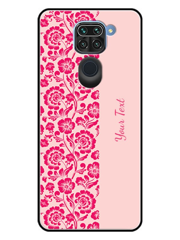 Custom Xiaomi Redmi Note 9 Custom Glass Phone Case - Attractive Floral Pattern Design