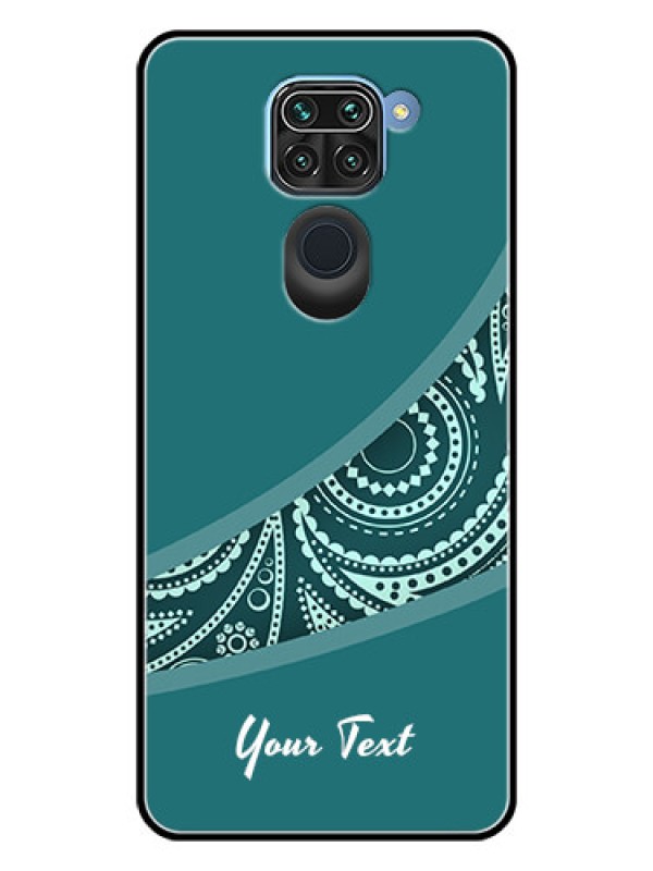 Custom Xiaomi Redmi Note 9 Photo Printing on Glass Case - semi visible floral Design
