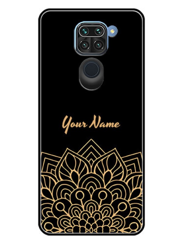 Custom Xiaomi Redmi Note 9 Custom Glass Phone Case - Golden mandala Design