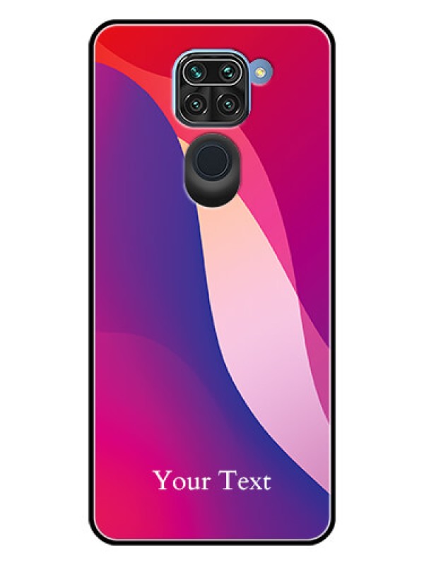 Custom Xiaomi Redmi Note 9 Personalized Glass Phone Case - Digital abstract Overlap Design