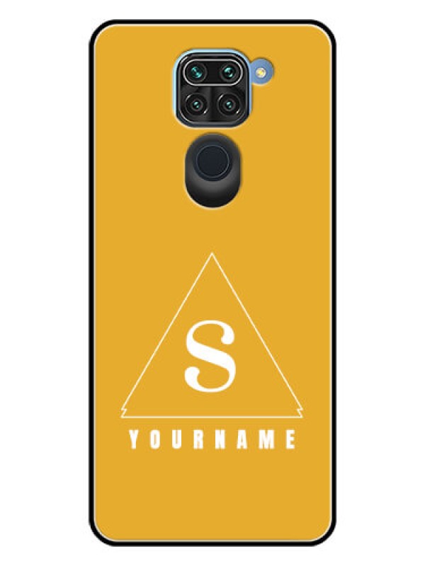 Custom Xiaomi Redmi Note 9 Personalized Glass Phone Case - simple triangle Design