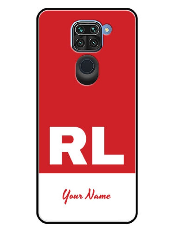 Custom Xiaomi Redmi Note 9 Personalized Glass Phone Case - dual tone custom text Design
