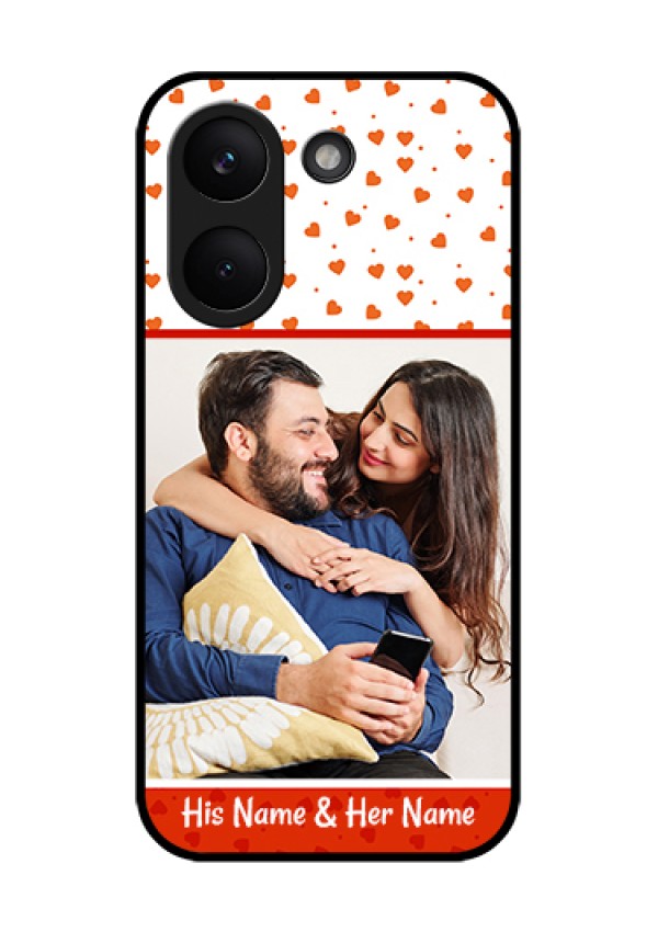 Xiaomi Redmi Turbo 5 Custom Glass Phone Case - Orange Love Symbol Design