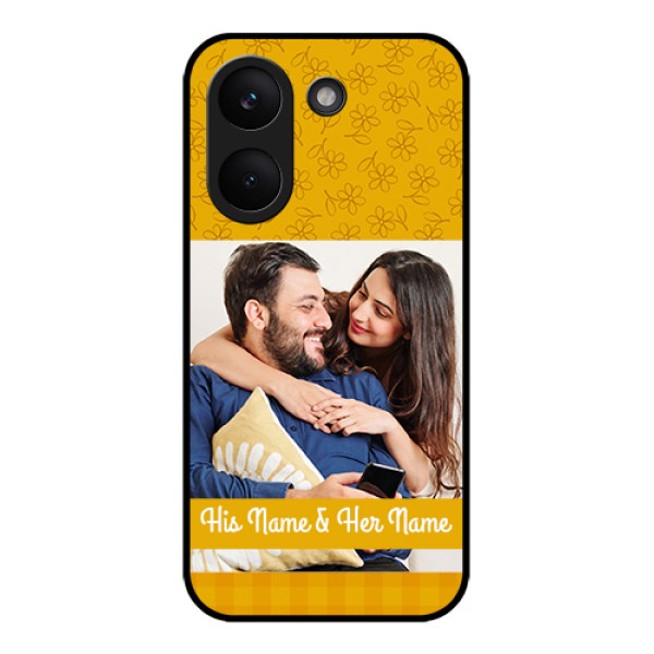 Xiaomi Redmi Turbo 5 Custom Glass Phone Case - Yellow Floral Design Xiaomi Redmi Turbo 5 Custom Glass Phone Case - Yellow Floral Design