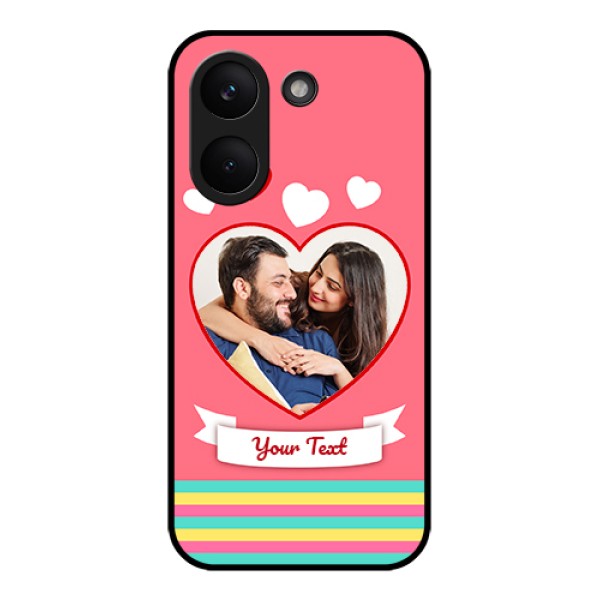 Xiaomi Redmi Turbo 5 Custom Glass Phone Case - Love Shapes Doodle Design