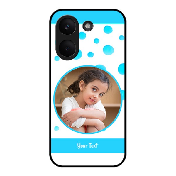 Xiaomi Redmi Turbo 5 Custom Glass Phone Case - Blue Bubbles Pattern Design Xiaomi Redmi Turbo 5 Custom Glass Phone Case - Blue Bubbles Pattern Design