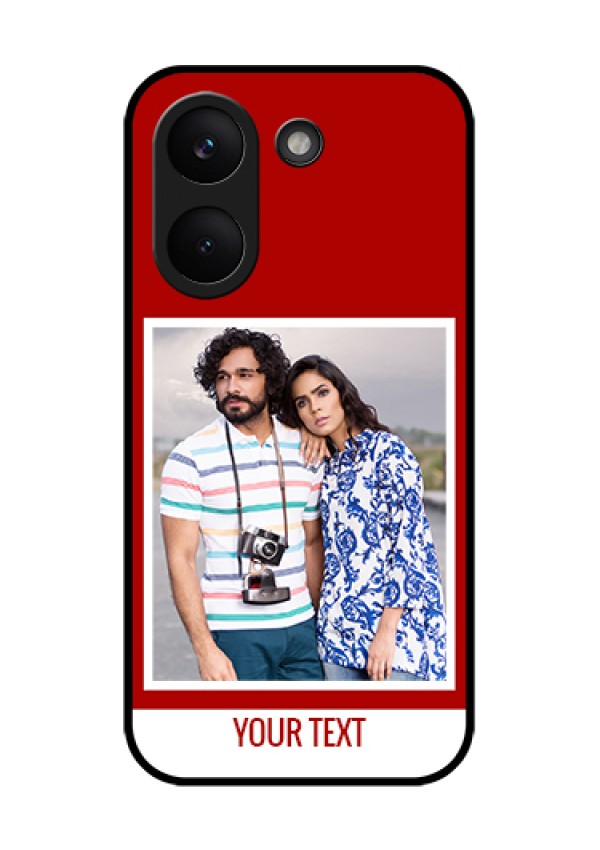 Xiaomi Redmi Turbo 5 Custom Glass Phone Case - Red Color Design