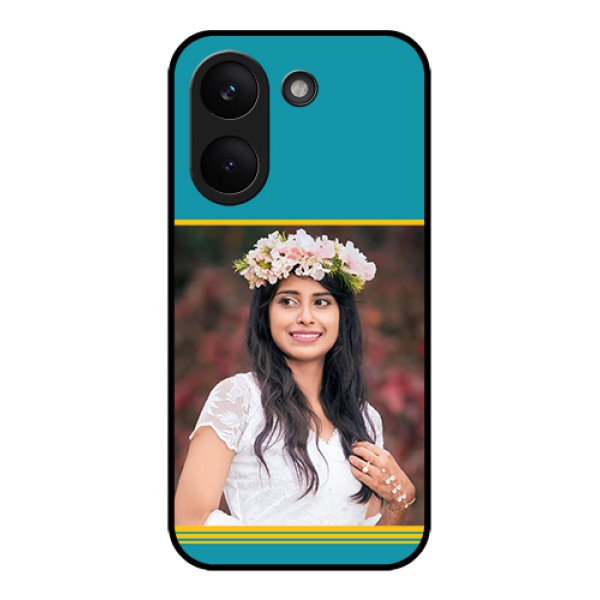Xiaomi Redmi Turbo 5 Custom Glass Phone Case - Yellow & Blue Design