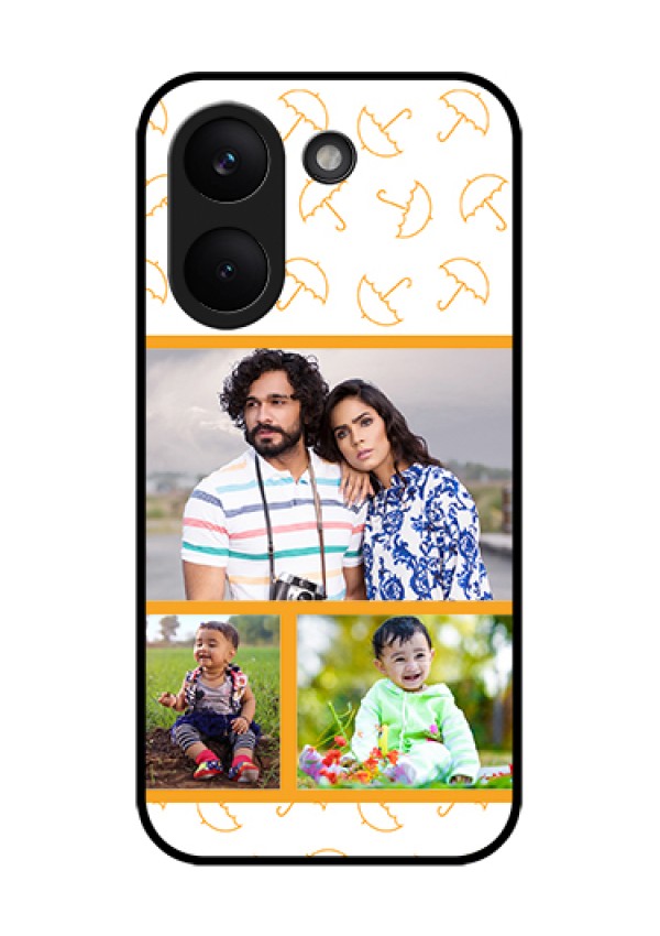 Xiaomi Redmi Turbo 5 Custom Glass Phone Case - Yellow Pattern Design
