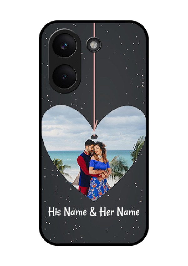 Xiaomi Redmi Turbo 5 Custom Glass Phone Case - Hanging Heart Design