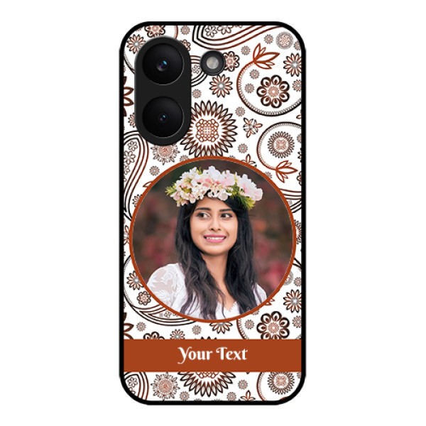 Xiaomi Redmi Turbo 5 Custom Glass Phone Case - Abstract Flower Design Xiaomi Redmi Turbo 5 Custom Glass Phone Case - Abstract Flower Design