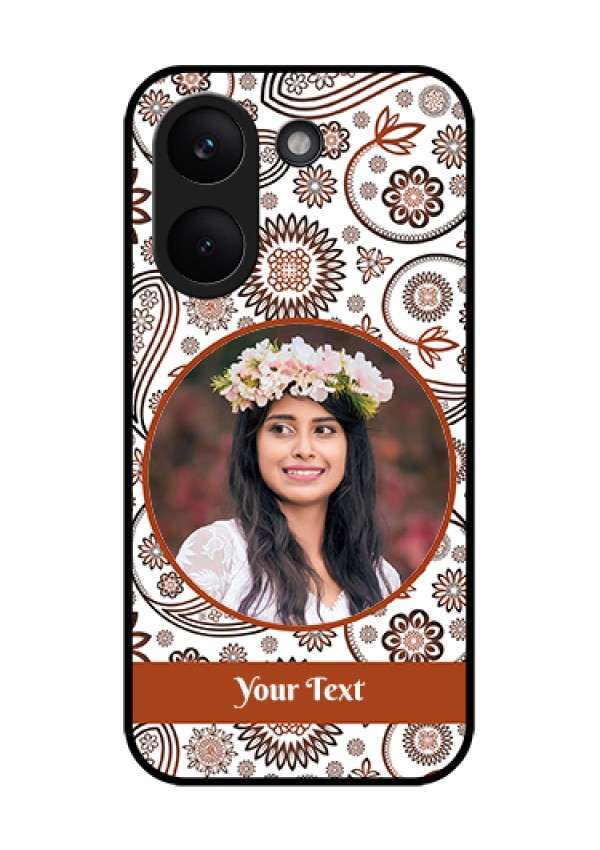 Xiaomi Redmi Turbo 5 Custom Glass Phone Case - Abstract Flower Design