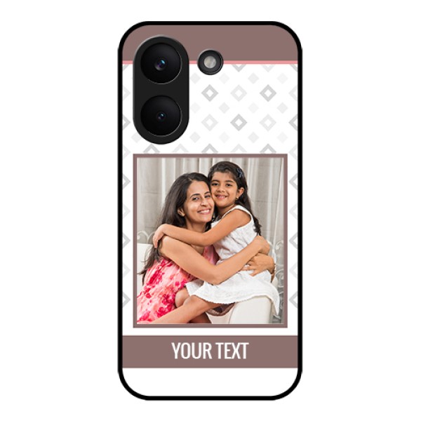 Xiaomi Redmi Turbo 5 Custom Glass Phone Case - Simple Diamond Design Xiaomi Redmi Turbo 5 Custom Glass Phone Case - Simple Diamond Design