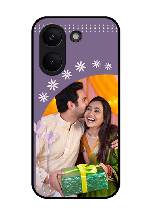 Xiaomi Redmi Turbo 5 Custom Glass Phone Case - Lavender Flowers Design
