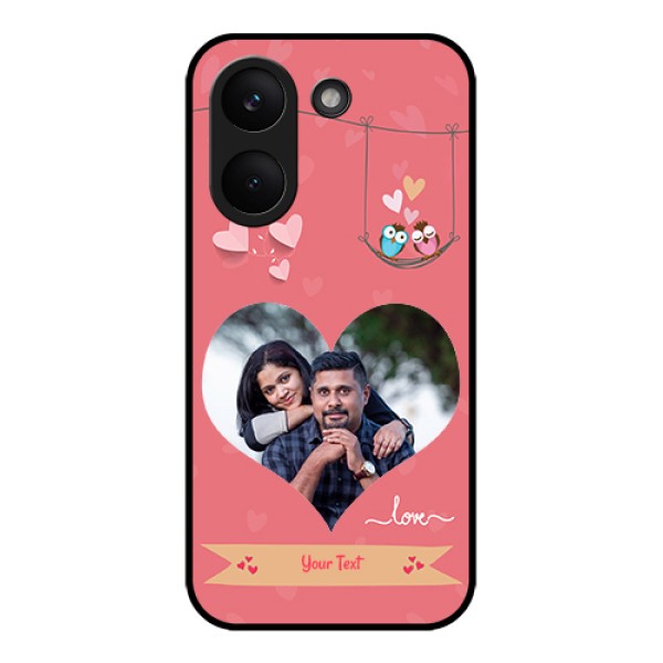 Xiaomi Redmi Turbo 5 Custom Glass Phone Case - Peach Color Love Design