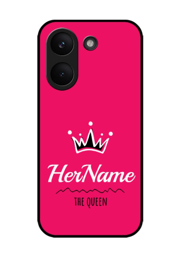 Xiaomi Redmi Turbo 5 Custom Glass Phone Case - Queen With Name Design