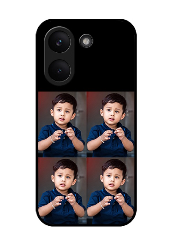 Xiaomi Redmi Turbo 5 Custom Glass Phone Case - 4 Image Holder Design