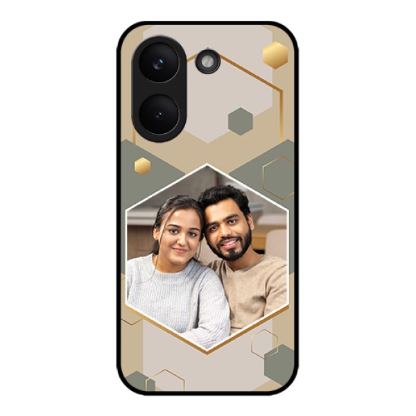Xiaomi Redmi Turbo 5 Custom Glass Phone Case - Stylish Hexagon Pattern Design