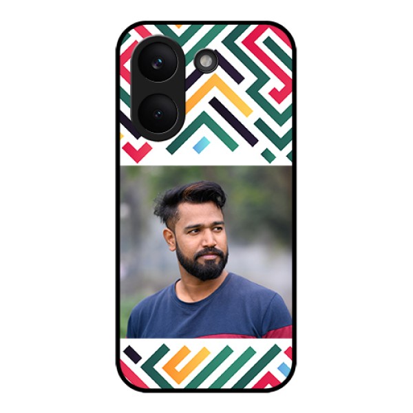 Xiaomi Redmi Turbo 5 Custom Glass Phone Case - Colorful Maze Pattern Design Xiaomi Redmi Turbo 5 Custom Glass Phone Case - Colorful Maze Pattern Design