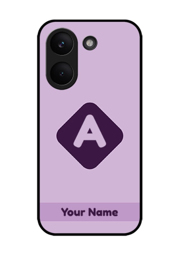 Xiaomi Redmi Turbo 5 Custom Glass Phone Case - Custom Letter In Curved Badge Design