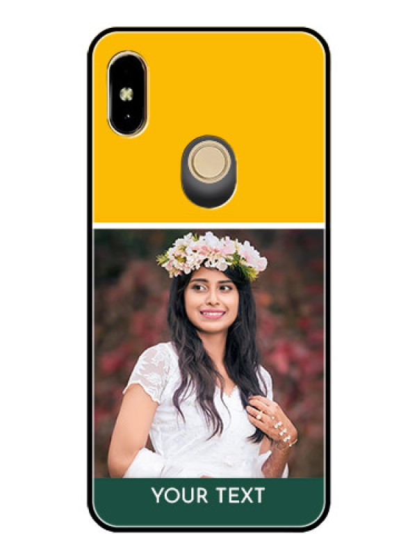 Custom Redmi Y2 Photo Printing on Glass Case  - Love You Design