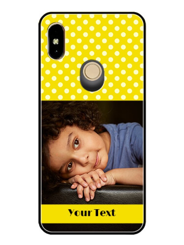 Custom Redmi Y2 Custom Glass Phone Case  - Bright Yellow Case Design