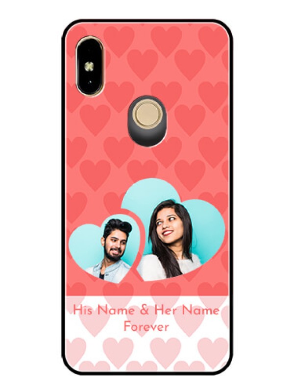 Custom Redmi Y2 Personalized Glass Phone Case  - Couple Pic Upload Design