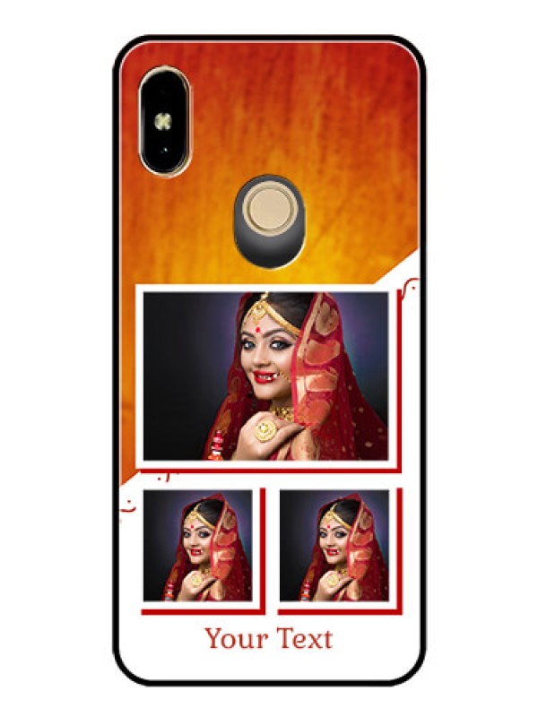 Custom Redmi Y2 Custom Glass Phone Case  - Wedding Memories Design  