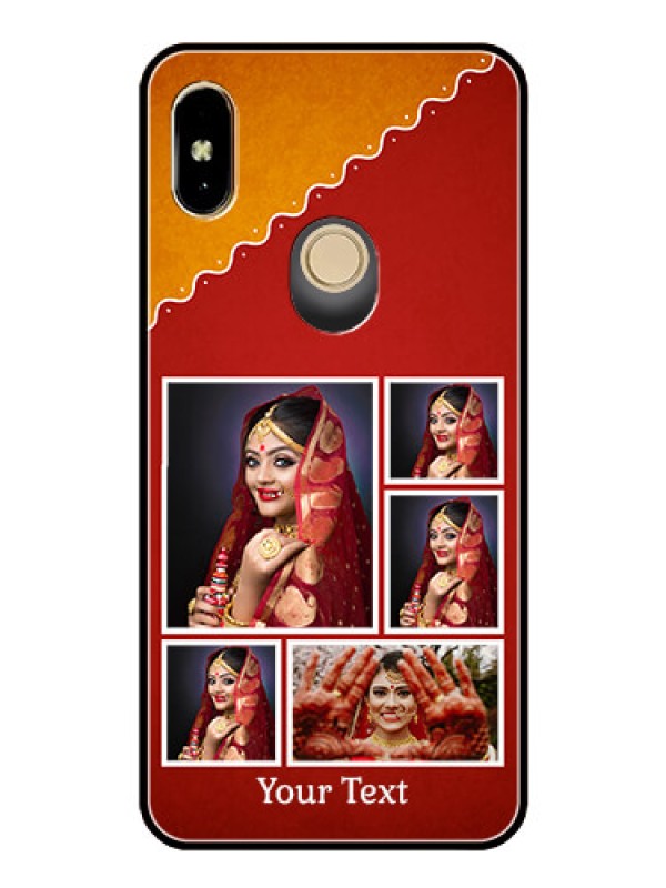 Custom Redmi Y2 Personalized Glass Phone Case  - Wedding Pic Upload Design