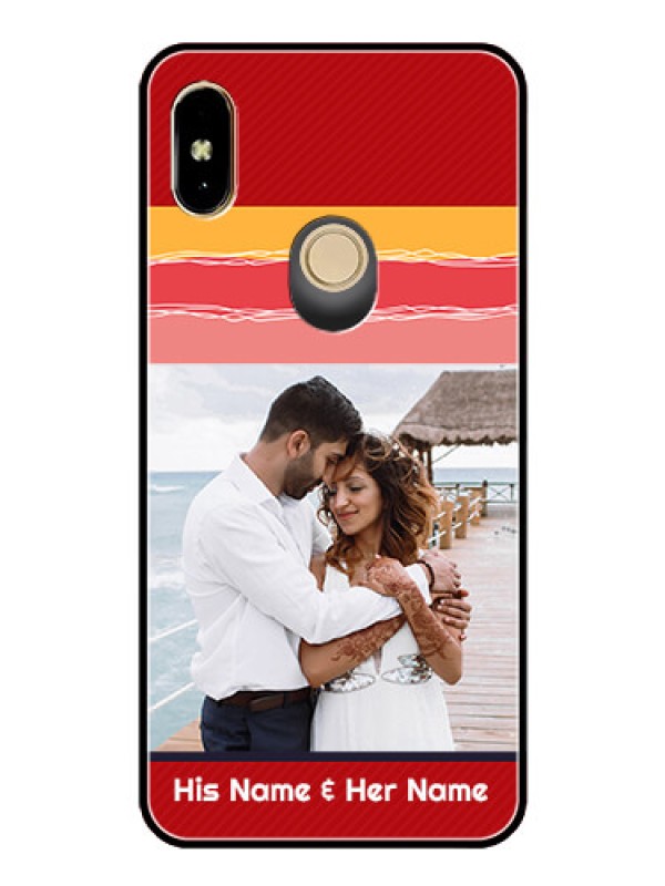 Custom Redmi Y2 Custom Glass Mobile Case  - Colorful Case Design