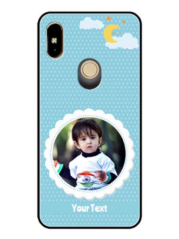 Custom Redmi Y2 Personalised Glass Phone Case  - Violet Pattern Design