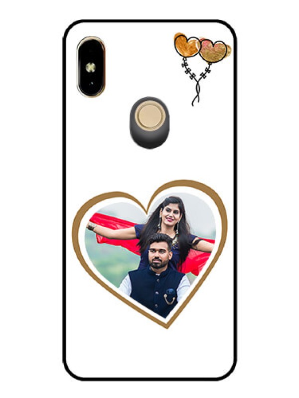 Custom Redmi Y2 Custom Glass Mobile Case  - You & Me Design