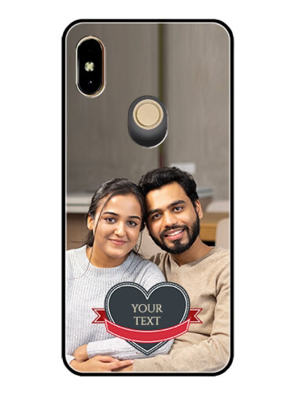 Custom Redmi Y2 Custom Glass Phone Case  - Just Married Couple Design